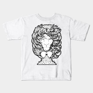 Heart of a Lion - Black Outlined Version Kids T-Shirt